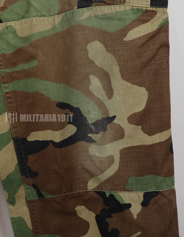 米軍サープラス　ウッドランドパターン迷彩　パンツ　中古品　使用感あり 1995年製