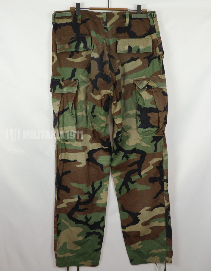 米軍サープラス　ウッドランドパターン迷彩　パンツ　中古品　使用感あり 1995年製