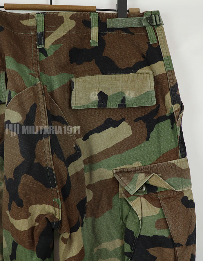 米軍サープラス　ウッドランドパターン迷彩　パンツ　中古品　使用感あり 1995年製