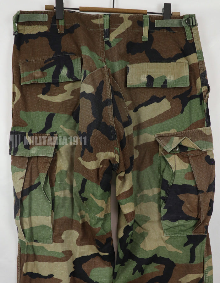 米軍サープラス　ウッドランドパターン迷彩　パンツ　中古品　使用感あり 1995年製