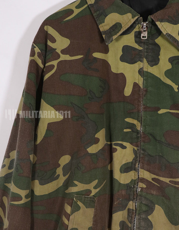 民間品　民製品カモフラージュ　ERDL リーフパターン　ジャケット　汚れあり　メーカー不明