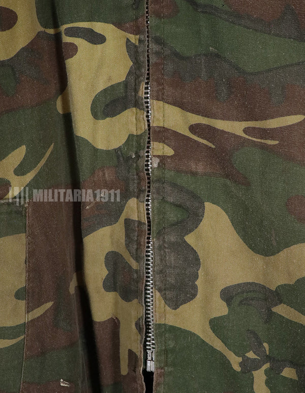 民間品　民製品カモフラージュ　ERDL リーフパターン　ジャケット　汚れあり　メーカー不明