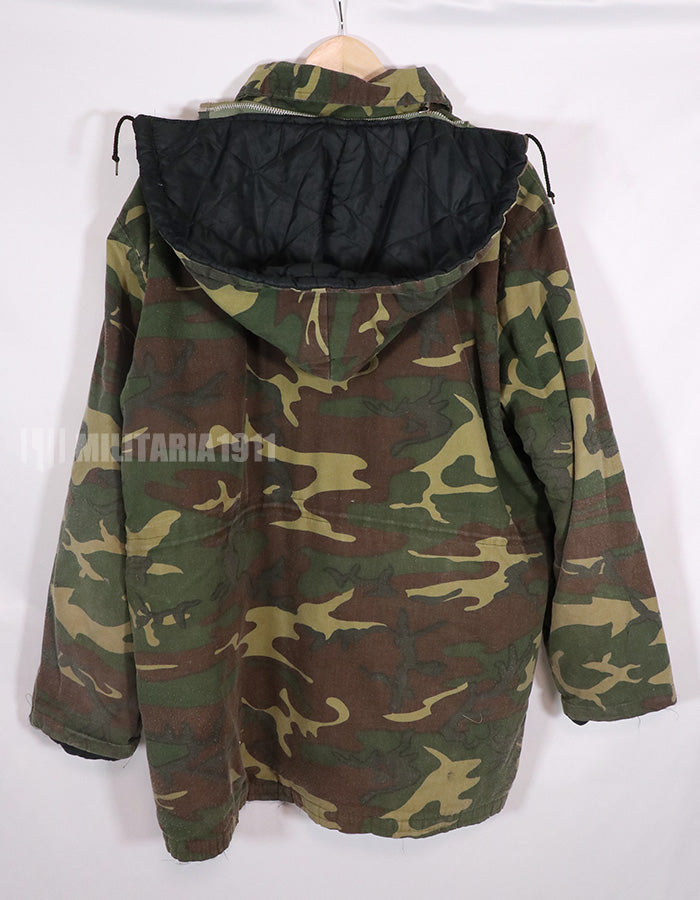 民間品　民製品カモフラージュ　ERDL リーフパターン　ジャケット　汚れあり　メーカー不明