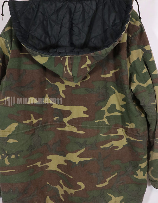 民間品　民製品カモフラージュ　ERDL リーフパターン　ジャケット　汚れあり　メーカー不明