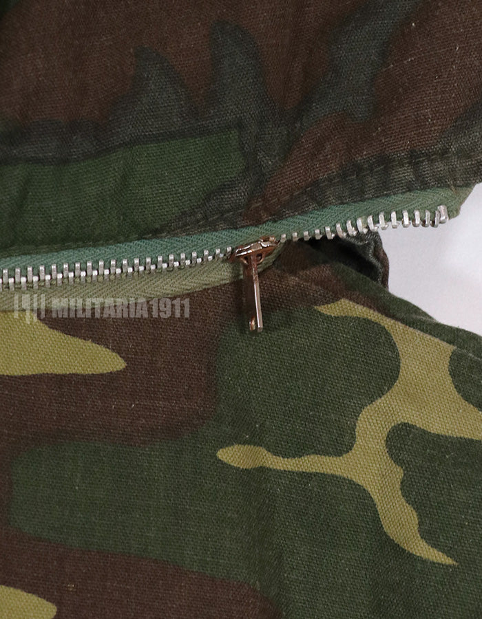 民間品　民製品カモフラージュ　ERDL リーフパターン　ジャケット　汚れあり　メーカー不明