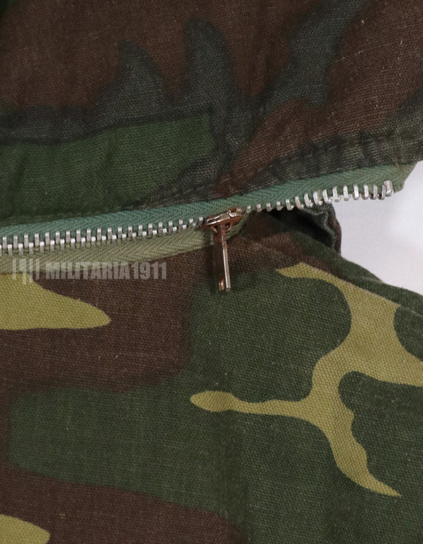 民間品　民製品カモフラージュ　ERDL リーフパターン　ジャケット　汚れあり　メーカー不明