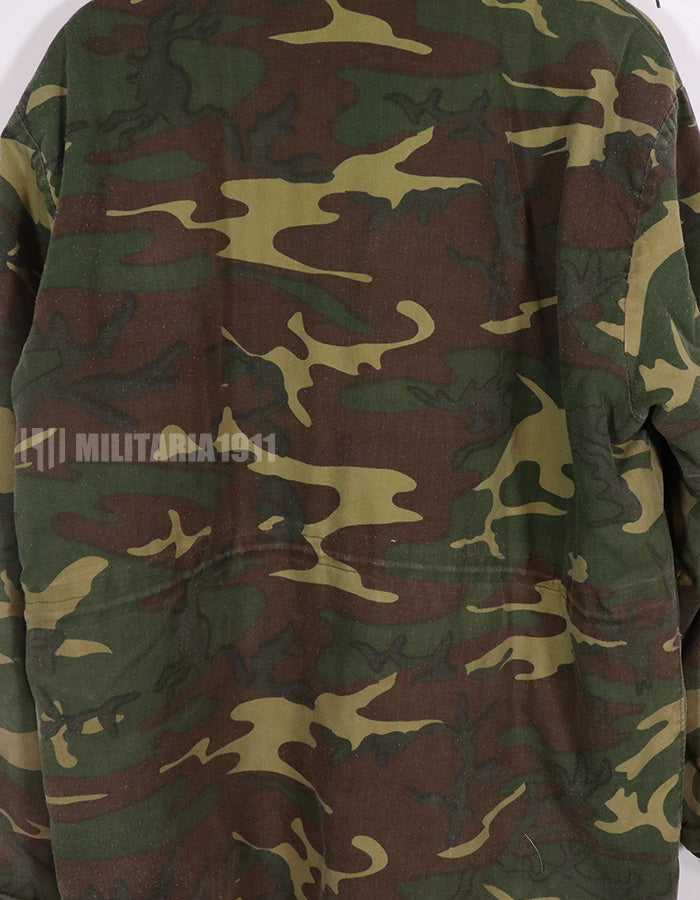 民間品　民製品カモフラージュ　ERDL リーフパターン　ジャケット　汚れあり　メーカー不明