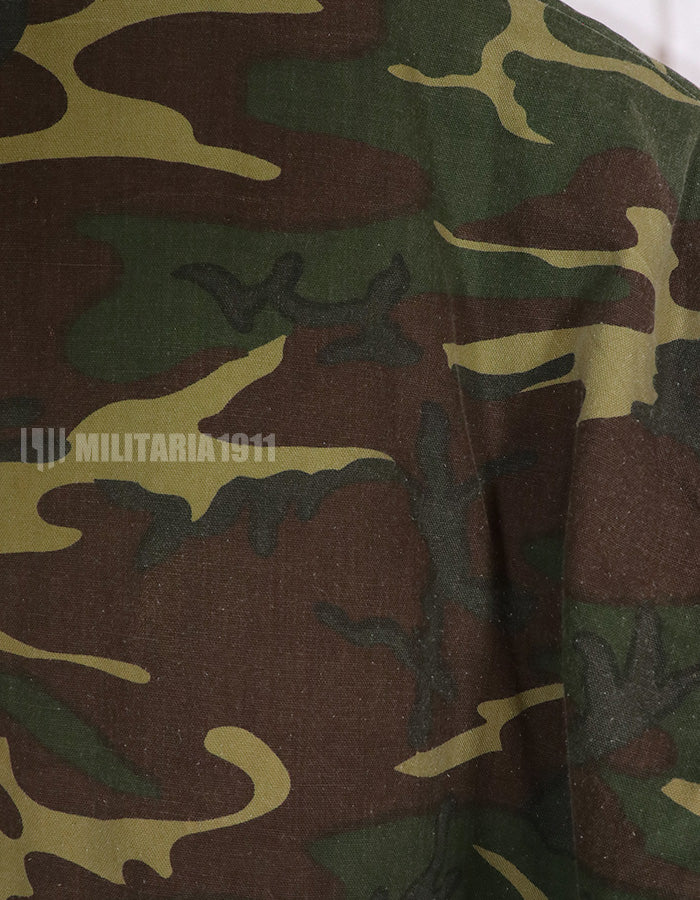 民間品　民製品カモフラージュ　ERDL リーフパターン　ジャケット　汚れあり　メーカー不明