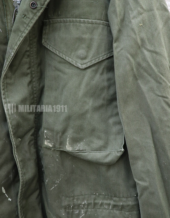 アメリカ軍　M65　フィールドジャケット　ラベルなし　汚れあり　ライナーなし
