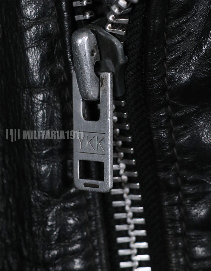 1980年代ロット　Schott製　ダブルライダースジャケット　裏地　MILITARIA 1911 ゴールドタイガー生地