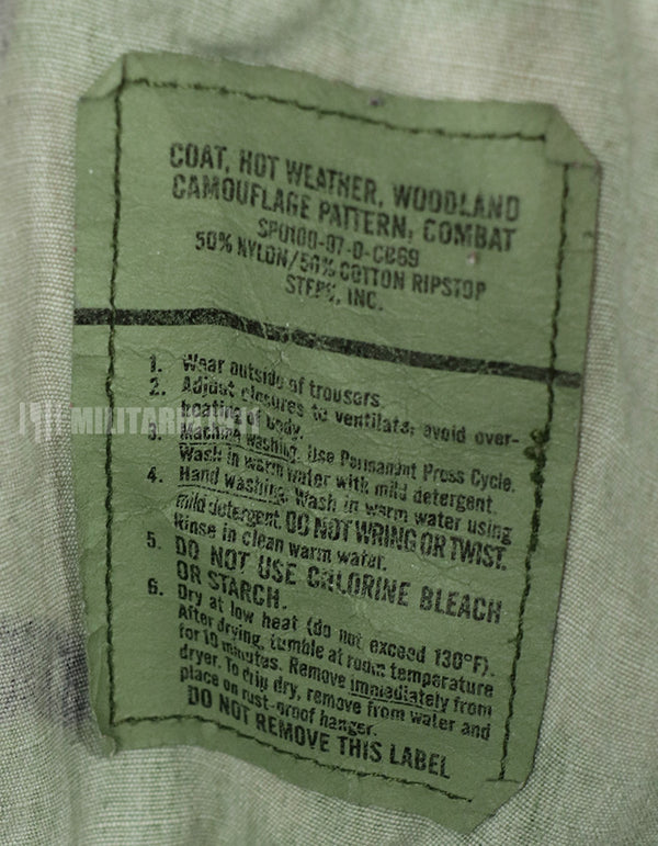 実物　アメリカ陸軍　ウッドランド迷彩　ジャケット　2007年製　パッチ付き