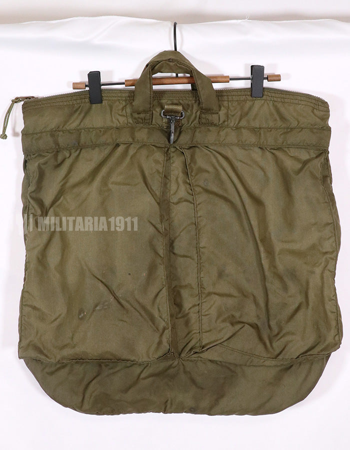 実物　米軍放出品　80年代　ヘルメットバッグ　状態悪い　汚れあり　年代タグ読めない