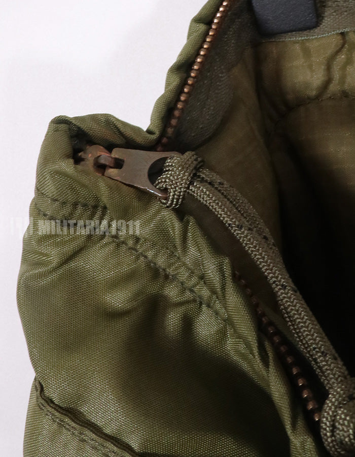 Original U.S. Air Force helmet bag, made in 1976, zipper closure not available, used.