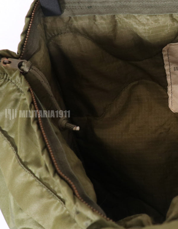 Original U.S. Air Force helmet bag, made in 1976, zipper closure not available, used.