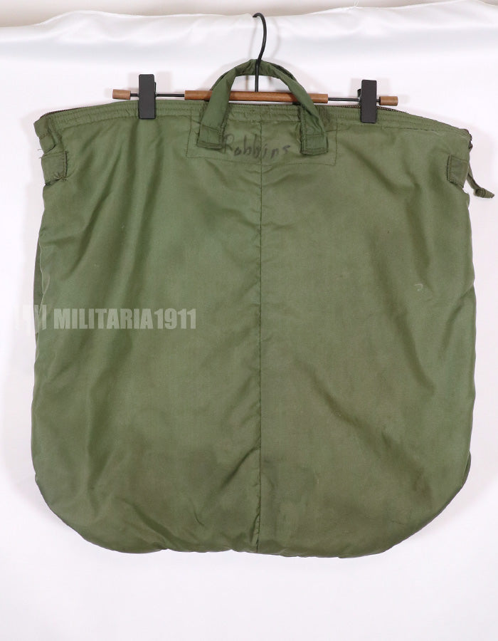 実物　米軍放出品　91年製　ヘルメットバッグ　汚れあり　中古品