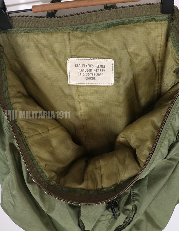 実物　米軍放出品　91年製　ヘルメットバッグ　汚れあり　中古品