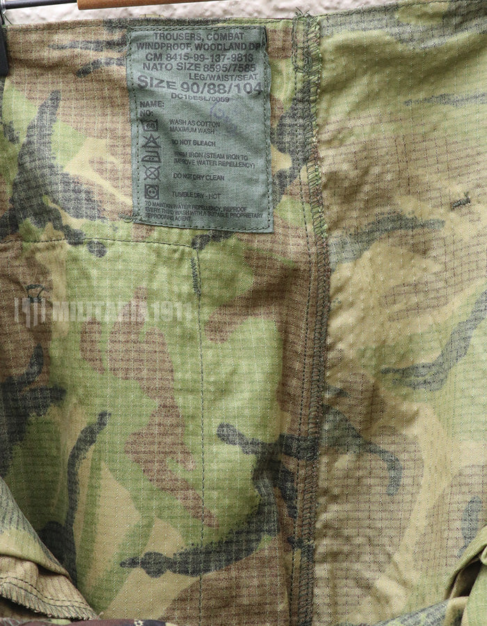 イギリス軍　USED　ウッドランドDPM　コンバットパンツ　ウィンドプルーフ　B