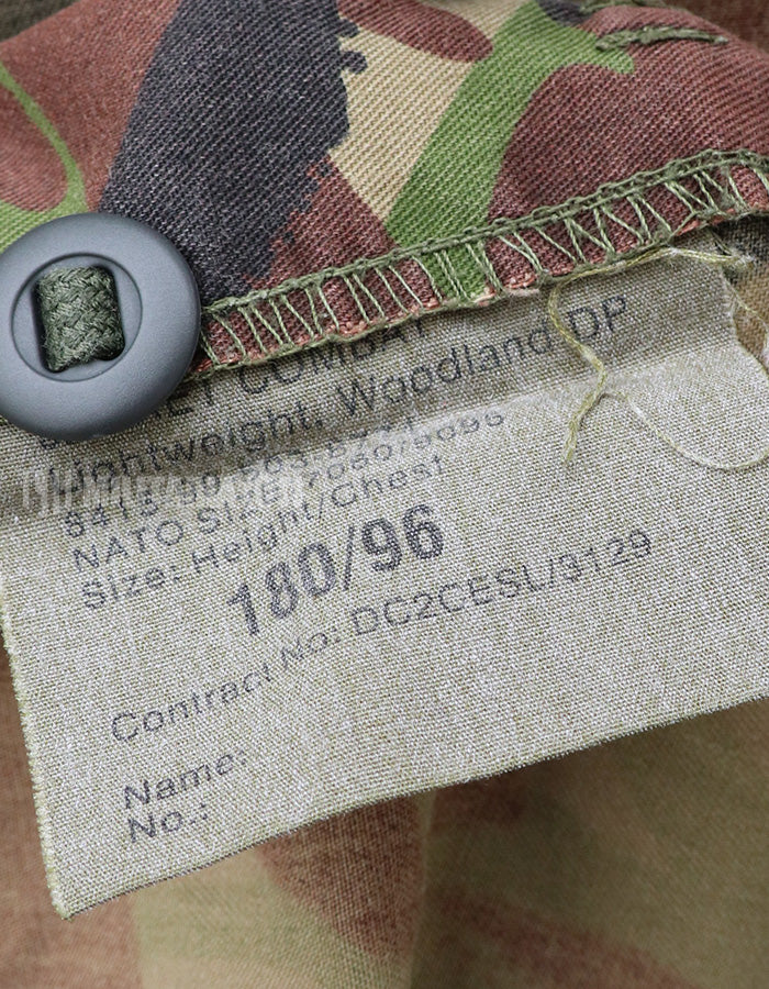 イギリス軍　コンバットジャケット　ウッドランドDPM　ライトウェイト B