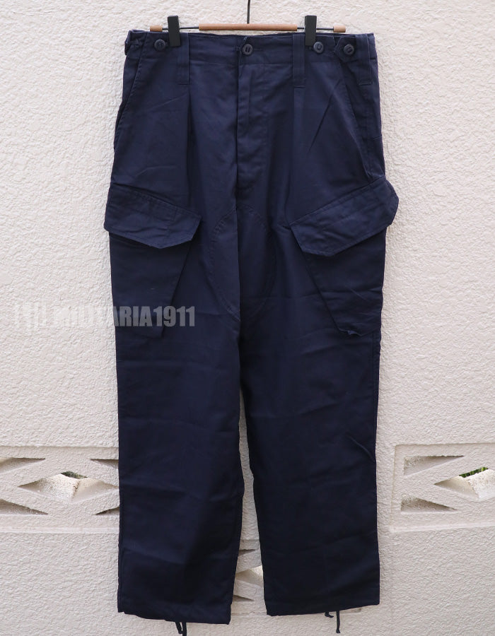 イギリス軍　Royal Navy Combat Trousers Navy Blue　パッチ付き　中古品