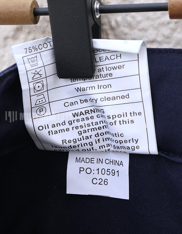 イギリス軍　Royal Navy Combat Trousers Navy Blue　パッチ付き　中古品