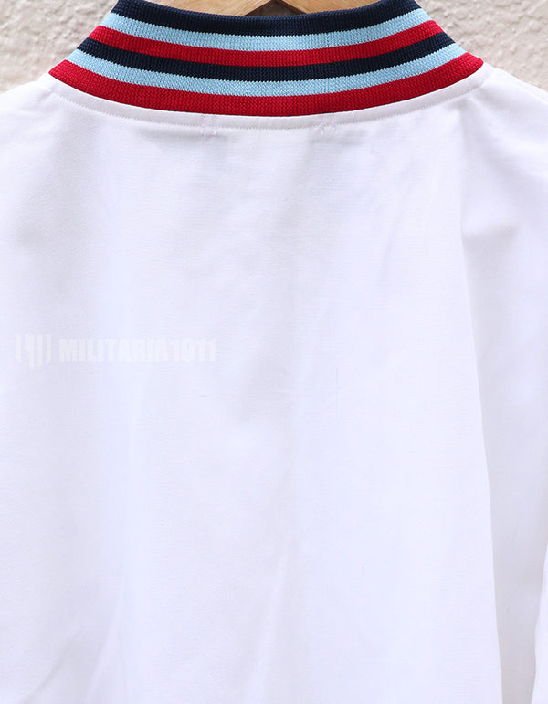 イギリス軍　PTIジャケット　運動用ブルゾン　ホワイト　徽章付き