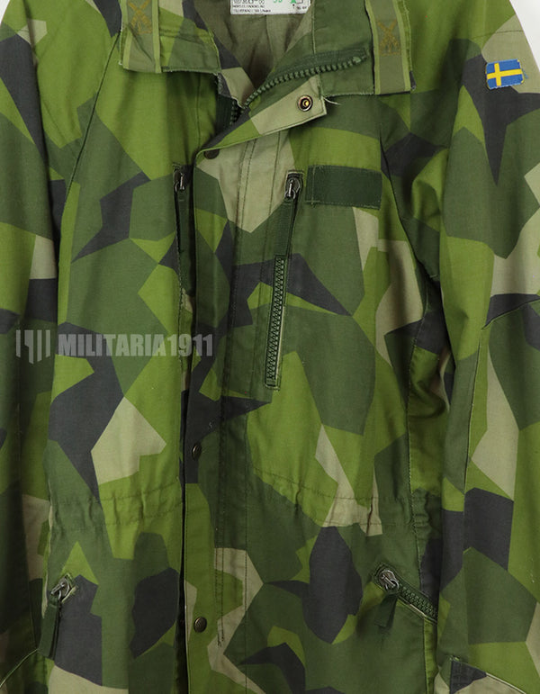 実物　スウェーデン軍　M90 カモフラージュ　フィールドジャケット　1993年製　軍官給品 B