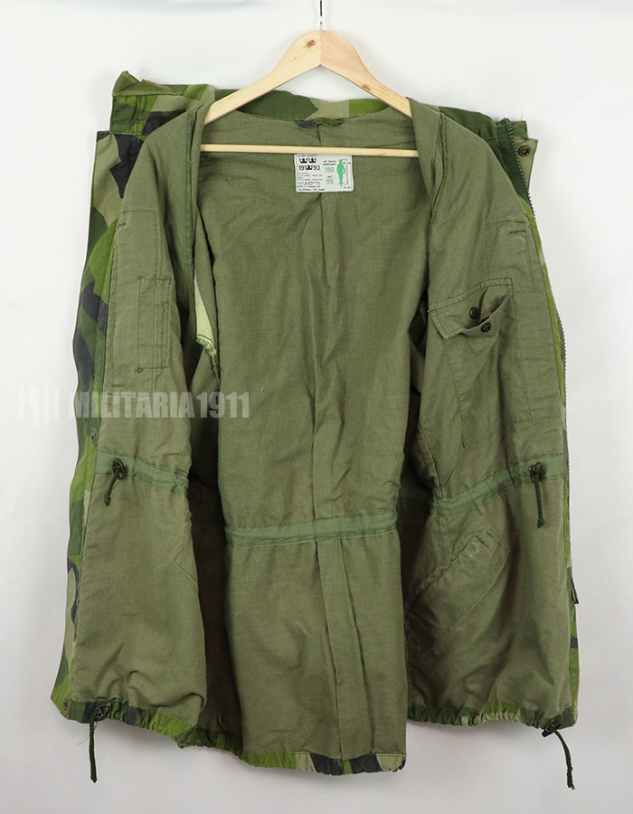 実物　スウェーデン軍　M90 カモフラージュ　フィールドジャケット　1993年製　軍官給品 B