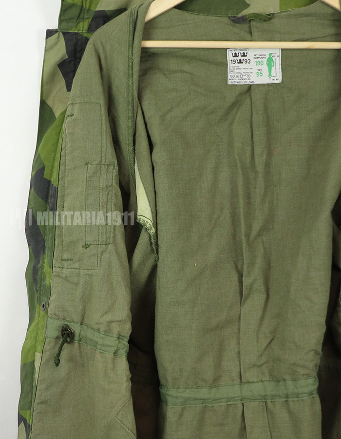 実物　スウェーデン軍　M90 カモフラージュ　フィールドジャケット　1993年製　軍官給品 B