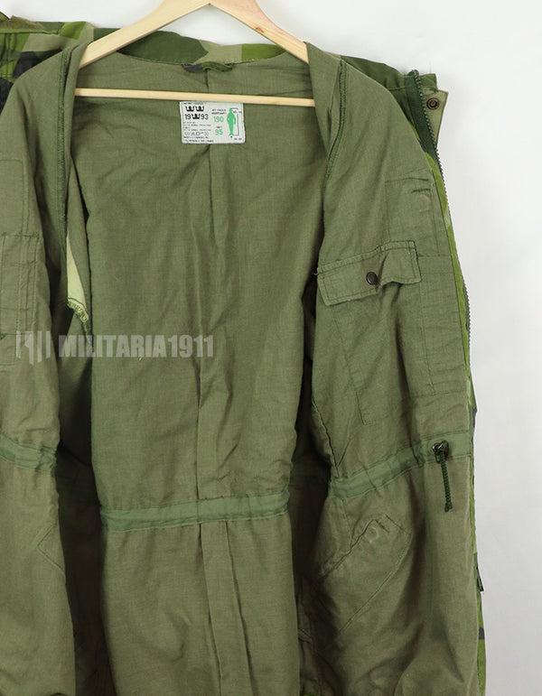 実物　スウェーデン軍　M90 カモフラージュ　フィールドジャケット　1993年製　軍官給品 B
