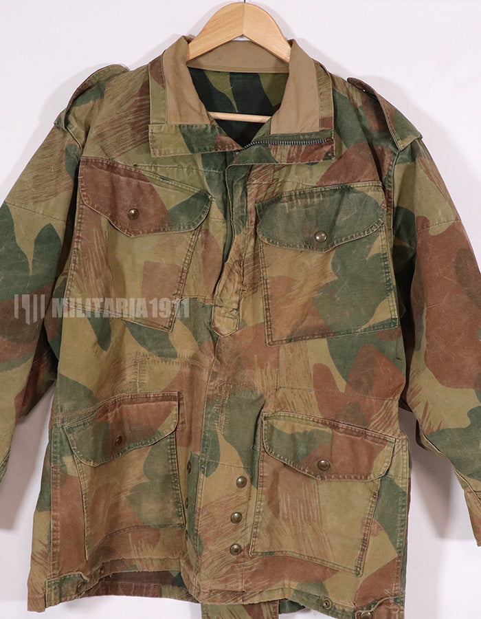 実物　1950年代　ベルギー軍　空挺兵　迷彩アノラック　退色あり　中古品