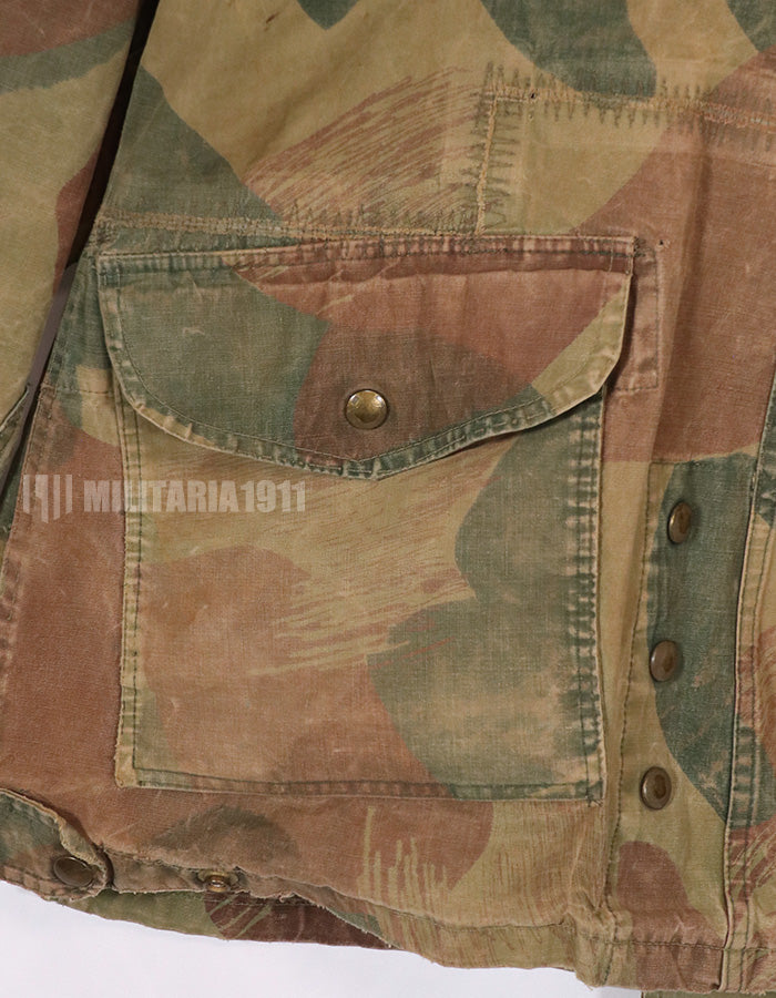 実物　1950年代　ベルギー軍　空挺兵　迷彩アノラック　退色あり　中古品