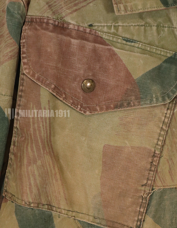 実物　1950年代　ベルギー軍　空挺兵　迷彩アノラック　退色あり　中古品