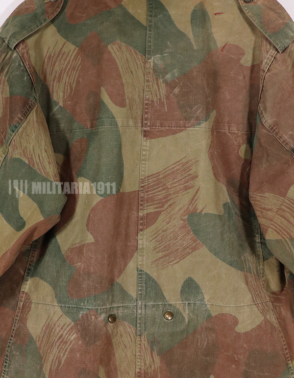 実物　1950年代　ベルギー軍　空挺兵　迷彩アノラック　退色あり　中古品