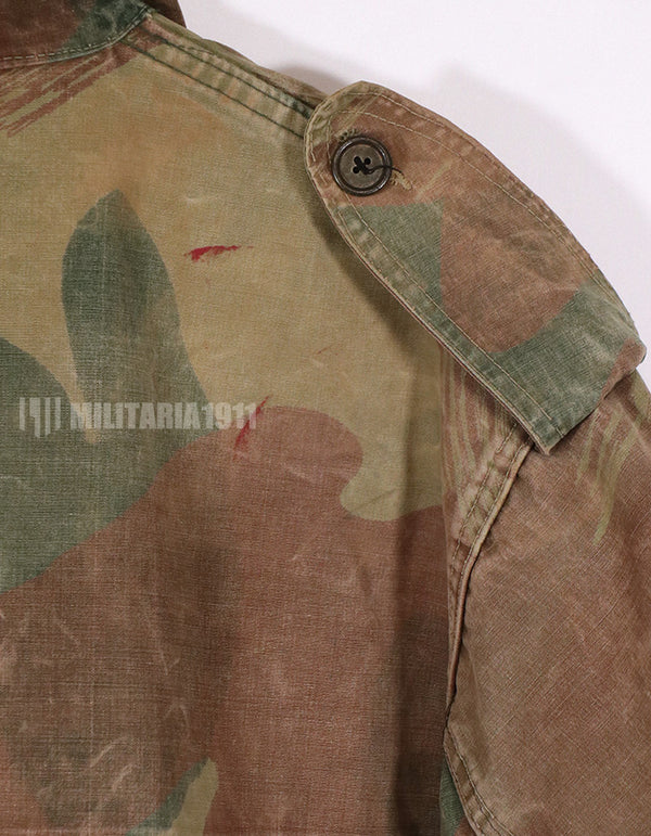 実物　1950年代　ベルギー軍　空挺兵　迷彩アノラック　退色あり　中古品