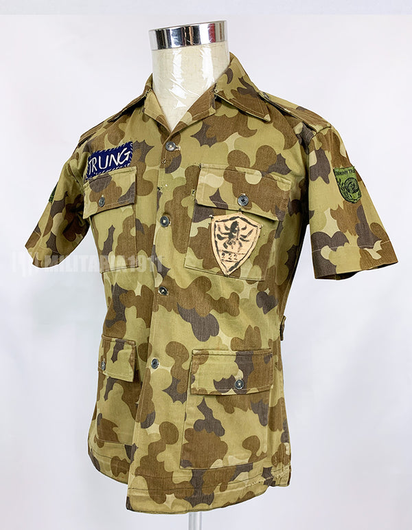 実物　南ベトナム　野戦憲兵　クラウド迷彩パターン　上下セット