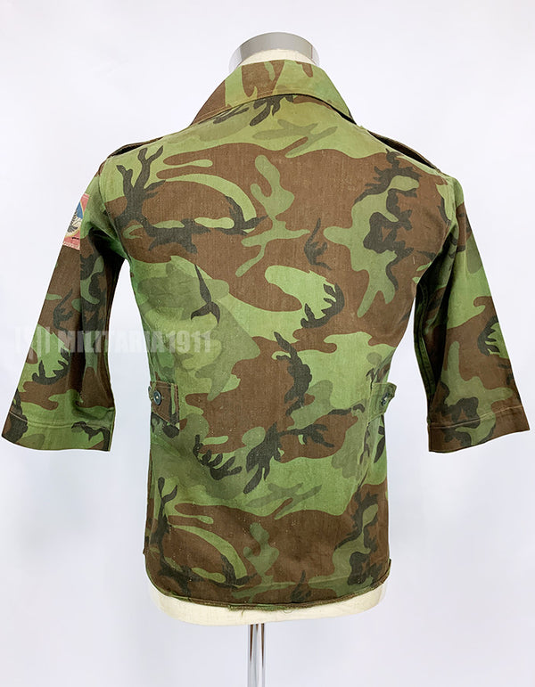 Original South Vietnam Army Airborne Division ERDL Leaf Combat Uniform Top and Bottom Set