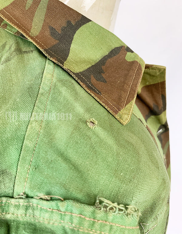 Original South Vietnam Army Airborne Division ERDL Leaf Combat Uniform Top and Bottom Set