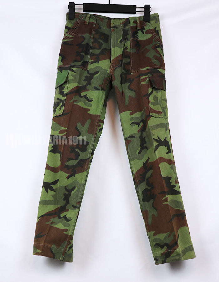 Original South Vietnam Army Airborne Division ERDL Leaf Combat Uniform Top and Bottom Set
