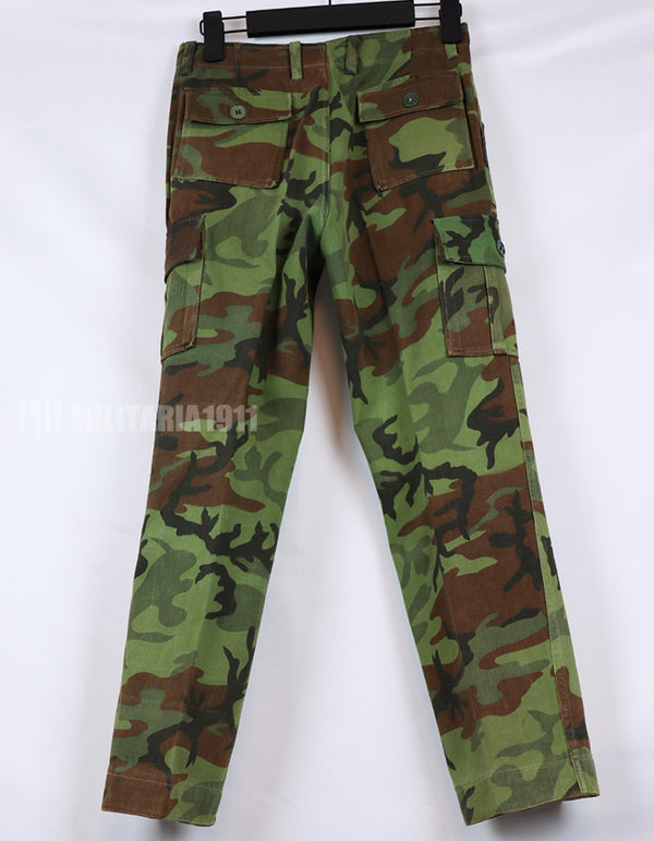 Original South Vietnam Army Airborne Division ERDL Leaf Combat Uniform Top and Bottom Set