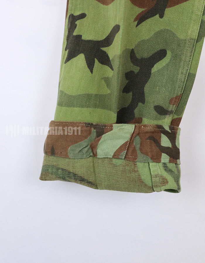Original South Vietnam Army Airborne Division ERDL Leaf Combat Uniform Top and Bottom Set