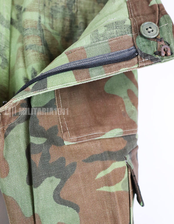 Original South Vietnam Army Airborne Division ERDL Leaf Combat Uniform Top and Bottom Set