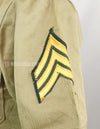 実物　アメリカ陸軍　コットンカーキシャツ　サービスシャツ　階級章　パッチ付き 1st Signal Bde