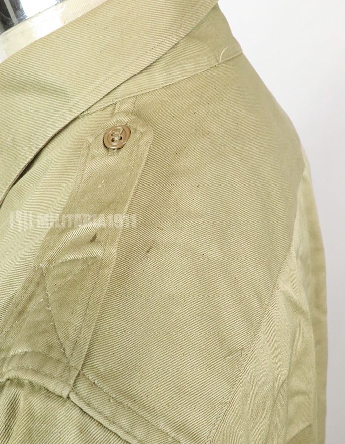 実物　アメリカ陸軍　コットンカーキシャツ　サービスシャツ　階級章　パッチ付き 1st Signal Bde