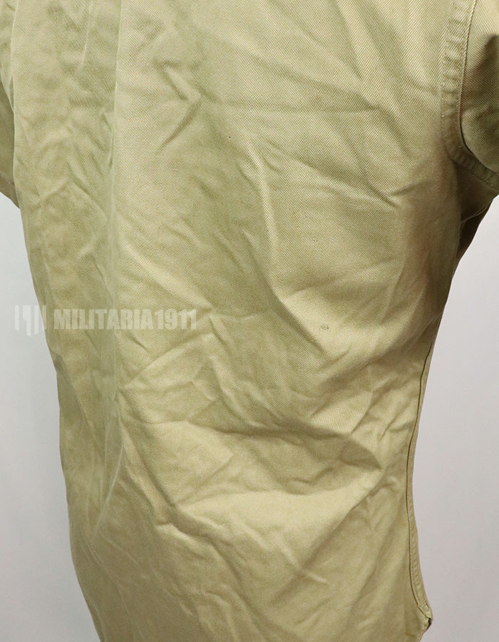 実物　アメリカ陸軍　コットンカーキシャツ　サービスシャツ　階級章　パッチ付き 1st Signal Bde