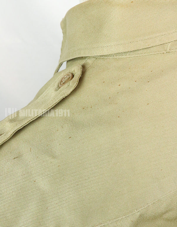 実物　アメリカ陸軍　コットンカーキシャツ　サービスシャツ　階級章　パッチ付き 1st Signal Bde