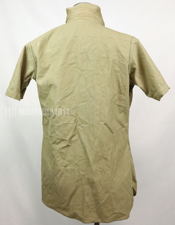 実物　アメリカ陸軍　コットンカーキシャツ　サービスシャツ　階級章　パッチ付き 1st Signal Bde