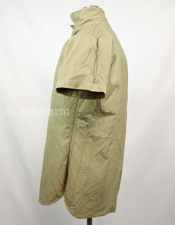 実物　アメリカ陸軍　コットンカーキシャツ　サービスシャツ　階級章　パッチ付き 1st Signal Bde