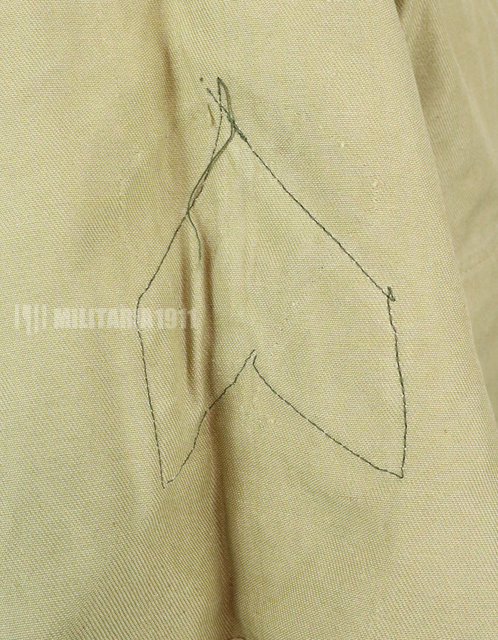 実物　アメリカ陸軍　コットンカーキシャツ　サービスシャツ　階級章　パッチ付き 1st Signal Bde