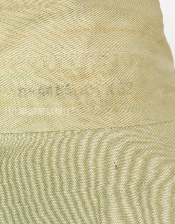 実物　アメリカ陸軍　コットンカーキシャツ　サービスシャツ　階級章　パッチ付き 1st Signal Bde