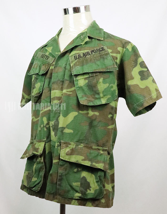 実物　アメリカ空軍　US AIR FORCE ERDL ジャングルファティーグ ショートスリーブカスタム